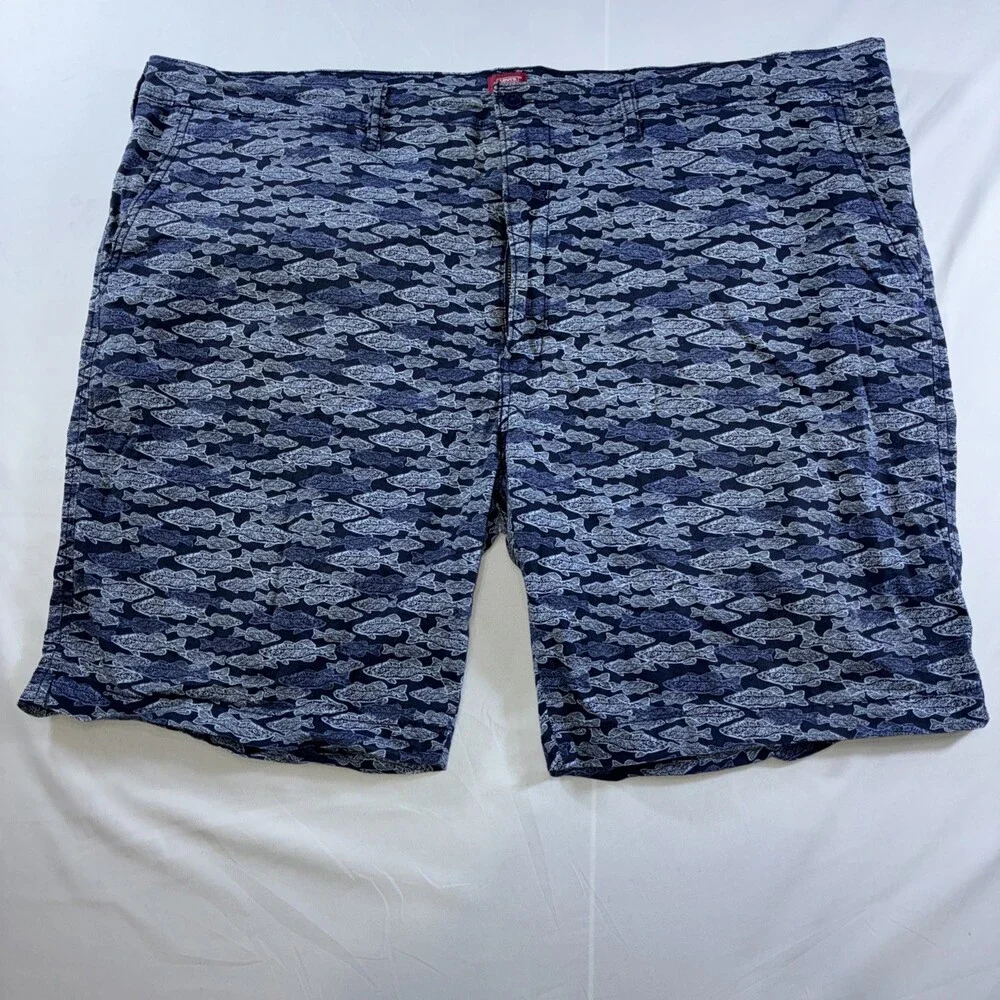 Levi’s XX Chino Shorts Fish Nautical Design‎ Men’s Size 44 Blue